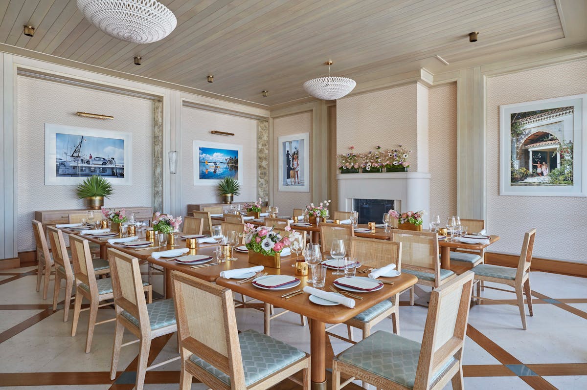 private dining table at Florie's restaurant in Palm Beach